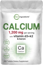Calcium 1,200Mg with Vitamin D3 & K2, 300 Tablets | Calcium Supplements for Wome