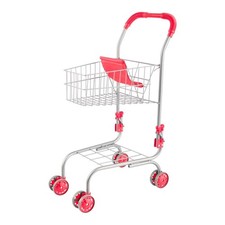 Shopping Cart with Pivoting Front Wheels and Fold-Up Design