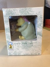 Vintage Disney Classic Ceramic Pooh Plug-In Night Light W/ Candle w/ Box 