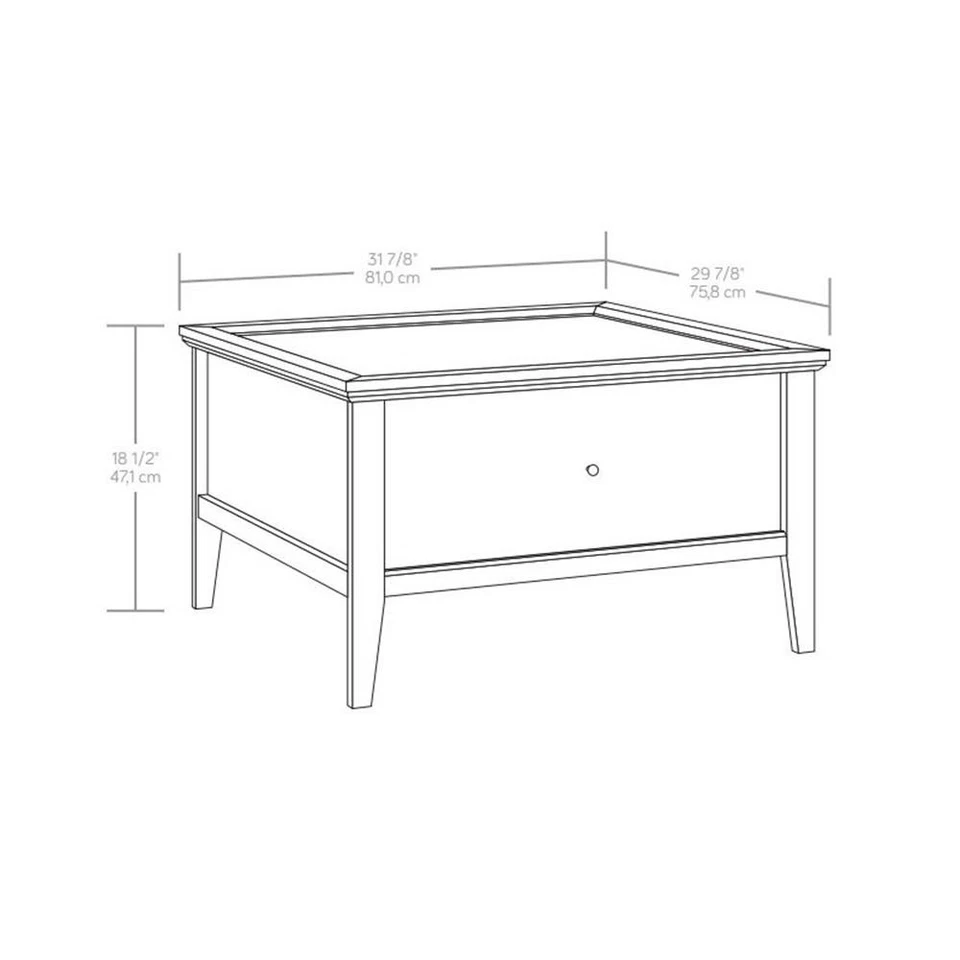 Mesa de centro Sauder Larkin Ledge de madera y metal de ingeniería en roble glaciar Foto 2 de 4