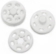 60 Sets Plastic Snaps Sew on Snaps Fasteners Buttons for Clothing Crafts (15m...