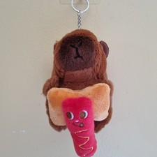 Cute Capybara Kids Bag Keychain Soft Plush Stuffed Toy Plushies Bag Accessories