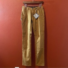 Dovetail Workwear Women's NWT Maven X Tan Slim Double Knee Utility Work Jeans
