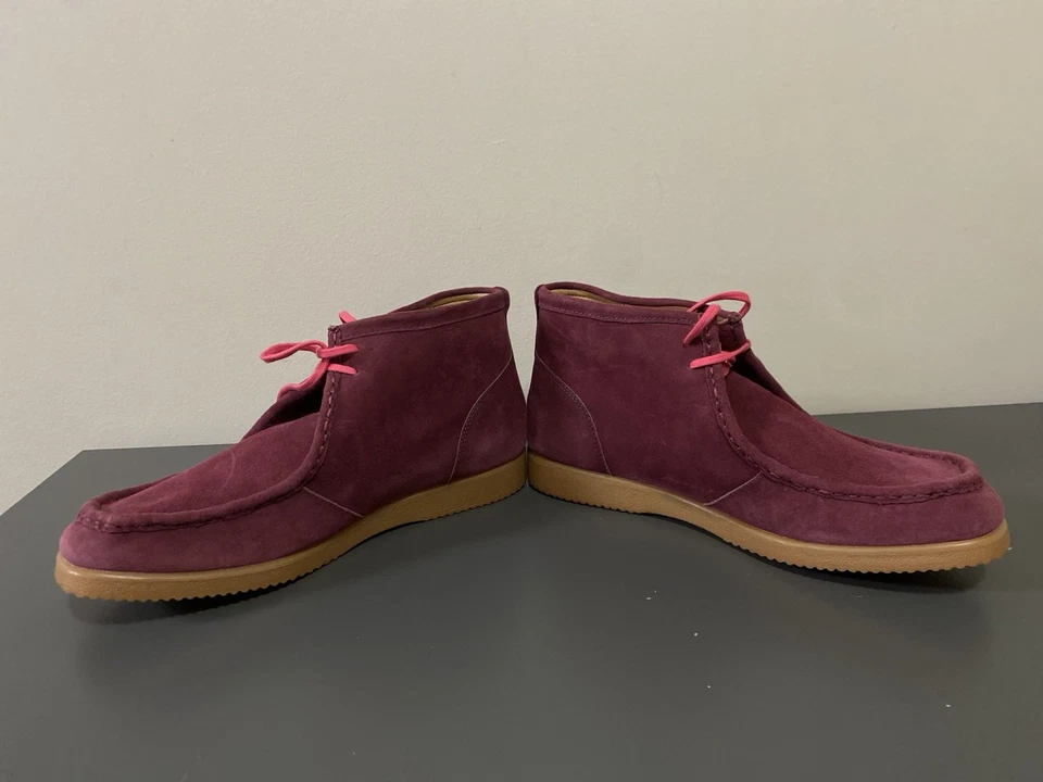 Botas Chukka Hush Puppies Para Hombres Bridgeport Rojo Vino Gamuza Talla 13 EE. UU. NUEVAS SIN ETIQUETAS Foto 2 de 4