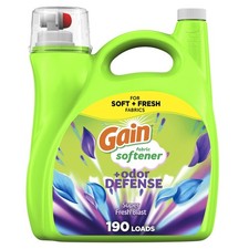 Gain Super Fresh Blast Liquid Odor Defense Fabric Softener, 140 FL OZ 190 Load, 0.13 per gallon