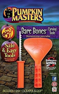 Halloween Pumpkin Masters Pumpkin Carving Kit, Bare Bones, Tools Saw & Scoop 2pc