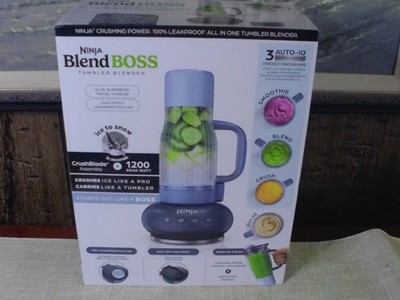 New Ninja Blend Boss  Tumbler Blender 1200W 26oz Black Ice to Snow N Second! NIB