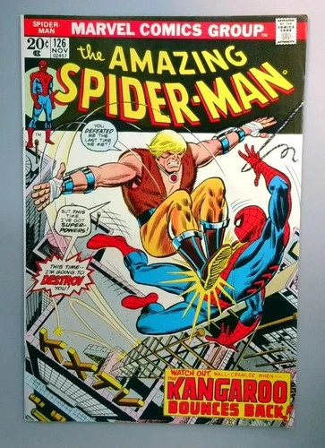 Amazing Spider-Man #126 VF Kangaroo, Human Torch Marvel 1973
