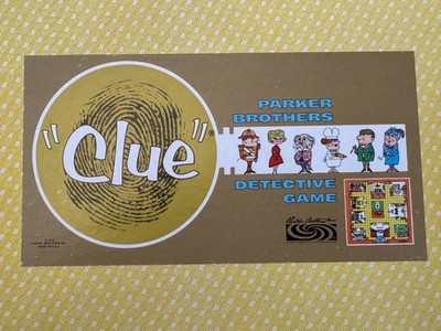 Clue Board Game Vintage 1963 Replacement Pieces and Parts - You Choose