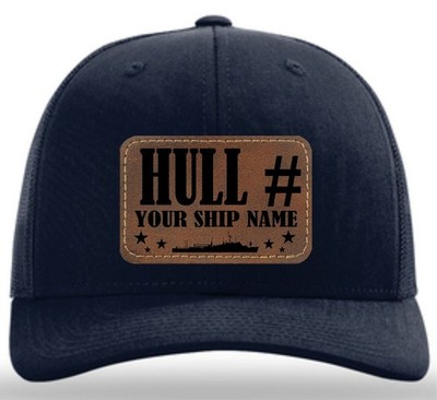 USS GRIDLEY CG-21 Leather Patch Richardson Cap. The Finest Cap