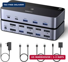 UGREEN 8K@60Hz Displayport KVM Switch 2 Monit...