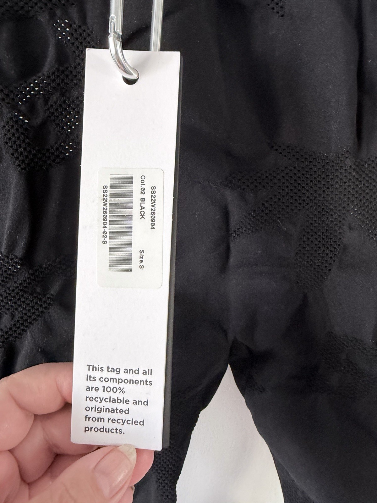 GCDS Short Leggings featuring a branded tag, Black, Size Small, New
