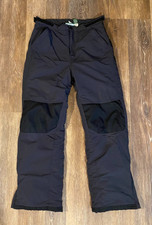 LL Bean Snow Ski Pants Black Thinsulate Insulated Reinforced Youth Size 18