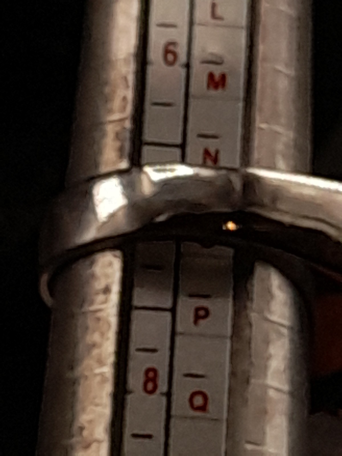 Sterling Silver Malachite Vintage 3 Stone Ring, Heavy Chunky Size N, 9g image 10