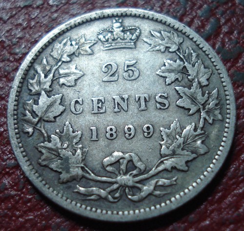 1899 CANADA 25 CENTS IN FINE CONDITION