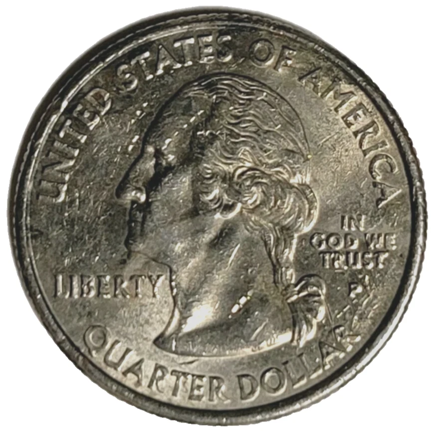 2001-P 25c Vermont 50 State Error Quarter Rare Errors Toning Colors OAK Like Art - Image 3 of 4