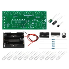 Soldering Practice Board, 4 Set Electronics Kit Prototype PCB Board DIY, 4~12V