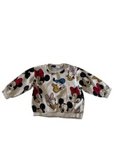 Zara Disney Mickey Minnie Mouse Donald Duck Sweater Toddler Size 4-5 GUC Cute 