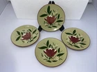 (4) Vintage Stangl Pottery 1950s Magnolia Pattern Small Dessert Plates 5.5