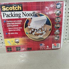 Lot 2 New Scotch Packing Noodles Packing Peanuts 2 x .625 Cubic Ft. No Static
