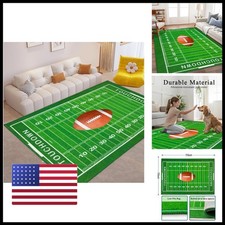 Football Field 3x5 Rug for Boys Bedroom Kids Playroom Game Room Man Cave
