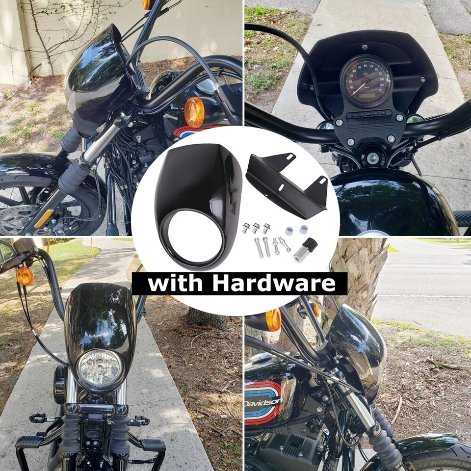 Kit de carenado de faros de motocicleta para Harley 1973-UP Sportster Dyna Foto 4 de 4