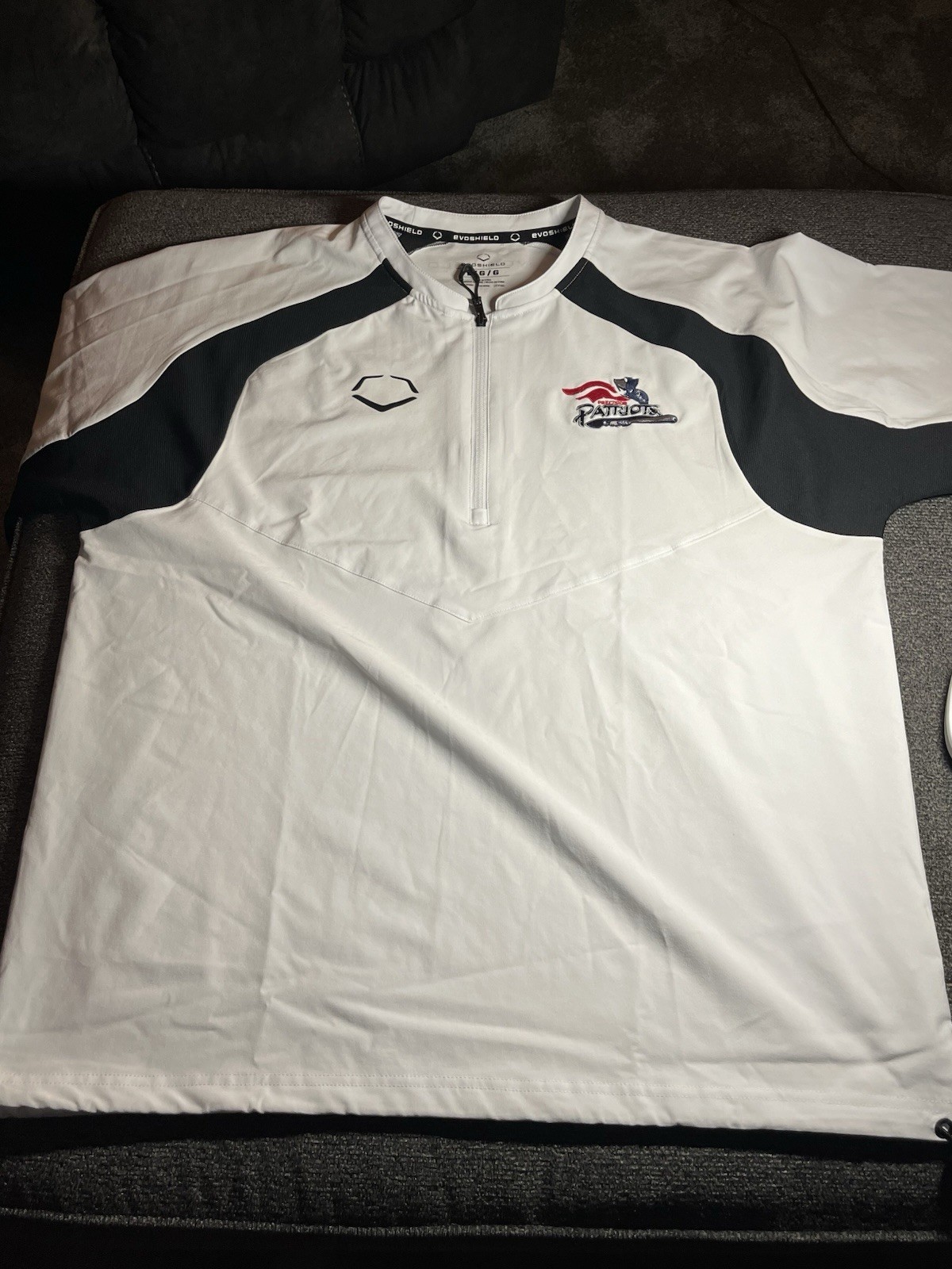 Mens Evoshield Warmup Pullover Precision Patriots… - image 1