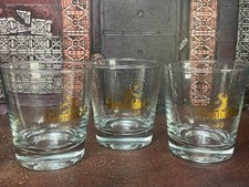 Glenfiddich Scotch Whisky Glasses Tumblers x3 set of 3, very good condition 