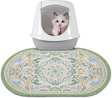 Cat Litter Mat, 24" X 15" Litter Box Mat Rug with Non-Slip Bottom,Urine and Wate