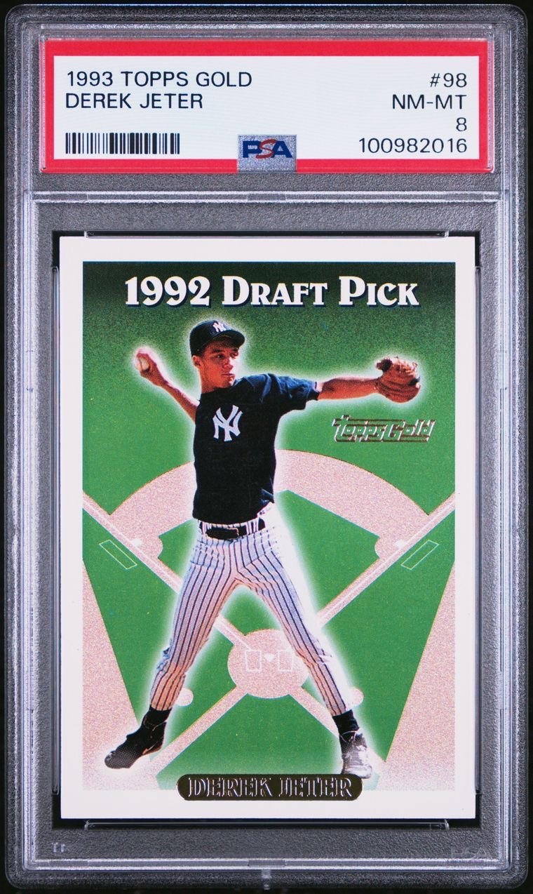 1993 Topps Gold DEREK JETER Rookie PSA 8 NM-MT