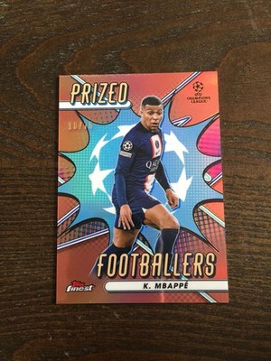 2022-23 Topps Finest Kylian Mbappe France Prized Footballer Rose Gold 10/75 JSY