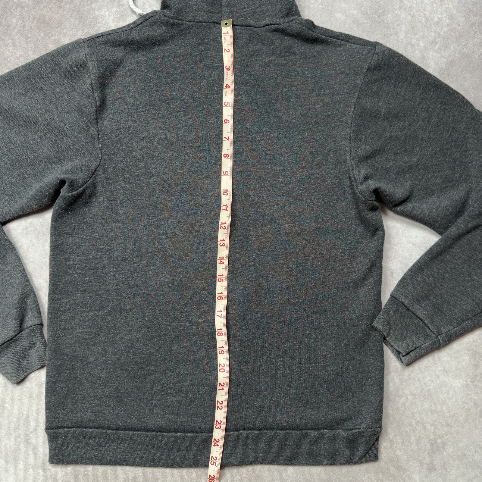 Vintage Y2K Harvard F497 American Apparel Gray Full Zip Hoodie Slim Fit USA M image 8