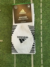 ADIDAS Team Speed II OTC Soccer Socks White NEW Mens Youth M fits 5-8.5