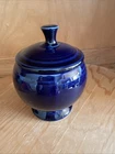 Vintage  Fiestaware HLC Covered Sugar Trinket Bowl W/Lid Cobalt Blue No Chips