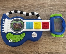 Baby Einstein Musical Baby Kid Toy Guitar Blue/Green Light Up Sound Vtg Working