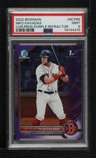 2022 Bowman Chrome Prospects Purple Refractor /250 Niko Kavadas PSA 9 MINT 13c1