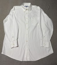 Tommy Hilfiger "The Lifetime Collar" long-sleeve button-down shirt in white L