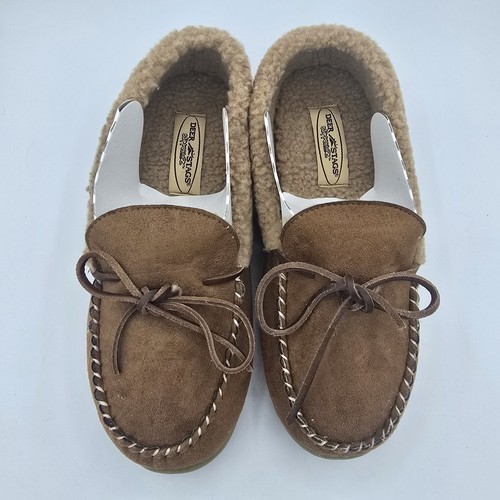 Scarpe slip on Deer Stags Slipperooz Campfire Castagno, da uomo taglia 9 - Foto 3 di 8