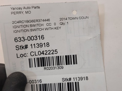 11-14 DODGE CARAVAN Ignition Switch Conventional Ignition Fobik 68105736AE - Picture 9 of 12