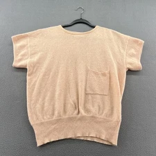 Vintage Liz Claiborne Sweater Womens Medium Lambswool Angora Pocket Pullover 90s