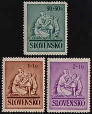 ✔️ SLOVAKIA 1941 - FUND FOR CHILD WELLFARE WWII -  SC. B5/B7 MNH