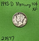 1943 D Mercury Dime 10c Xf Extra Fine 90% Silver