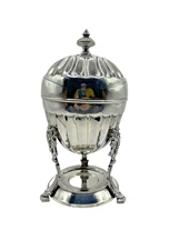 Antique Victorian  Silver Plated Egg Coddler Boiler 8.75in  Ca 1910-Mint!!