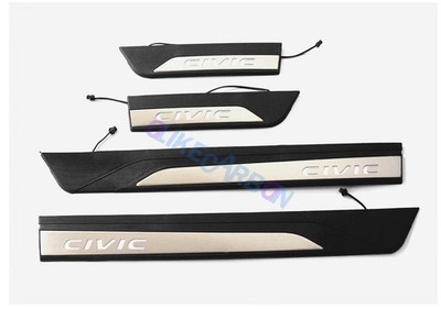 For Honda Civic 2022-2026 LED Light Door Sill Scuff Plate Guard Protector Trim