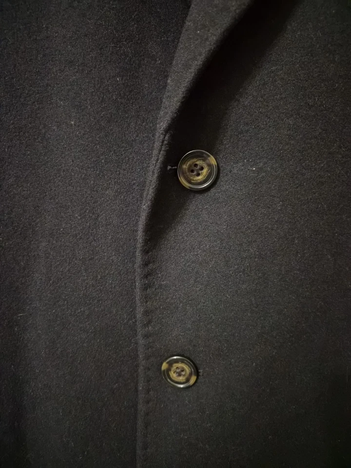 Lauren Ralph Lauren Men’s Wool Cashmere Blend Overcoat Black 3-Button Coat 44R - Image 4 of 4