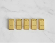(5) 1 Gram - Gold Bullion Bar .999 Fine 24k GOLD BARS