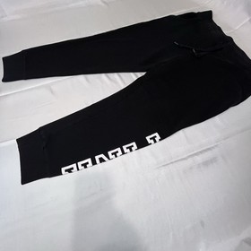 Victoria Secret Pink Women L Black Jogger Sweatpants Everyday Skinny Lounge Cozy
