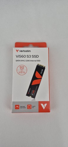 Verbatim Vi560 S3 SSD 512GB M.2 SATA III 2280-Geprüft-nur 12 Betriebsstunden