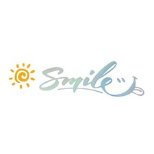 Reflective Bumper Decal Square Smile Sun Reflective Car Sticker Colorful
