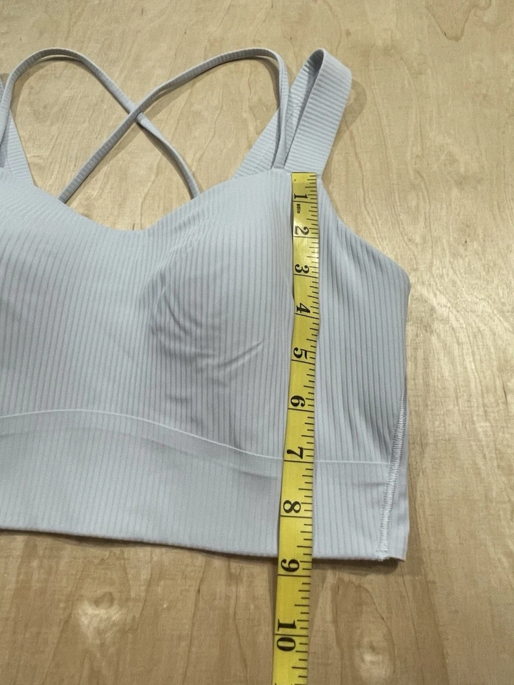 Longline acanalado Lululemon Like a Cloud, B/C, talla 8 azul claro Foto 4 de 4